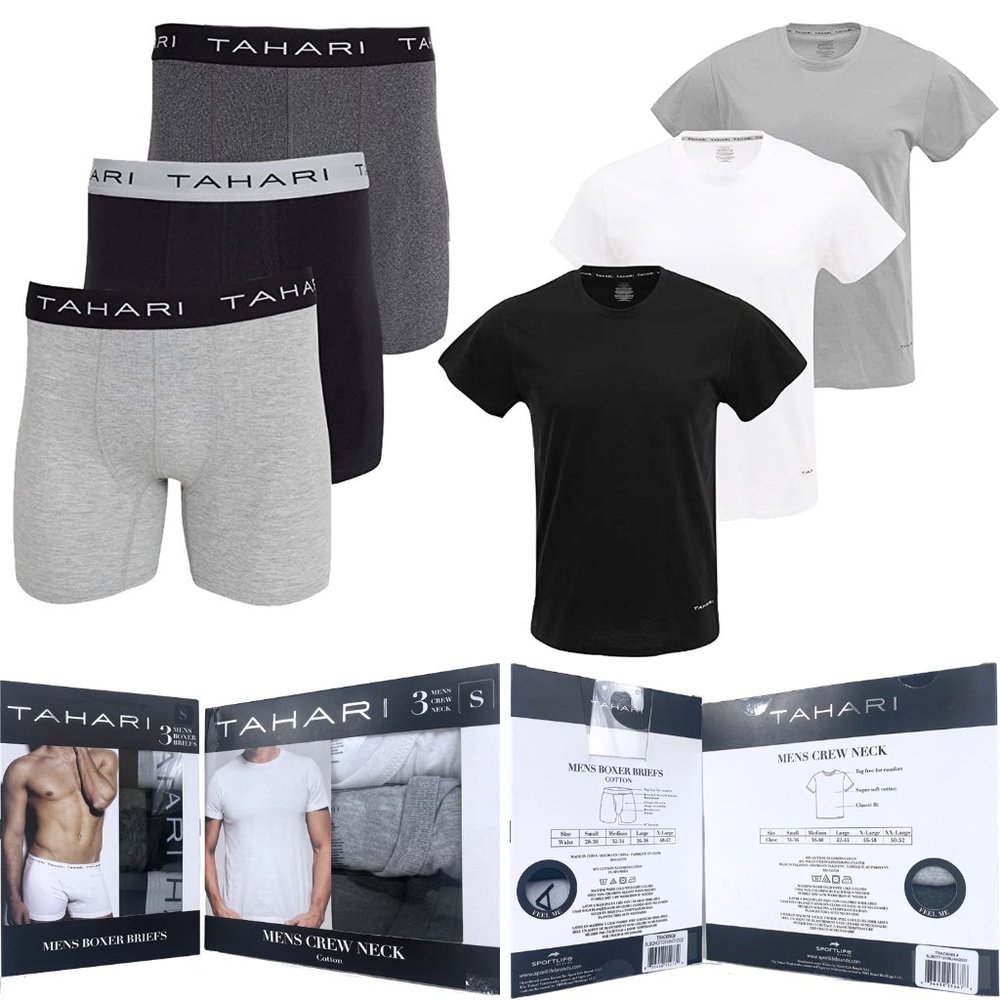 Tahari Men's Undergarment Cotton Essential Bundle